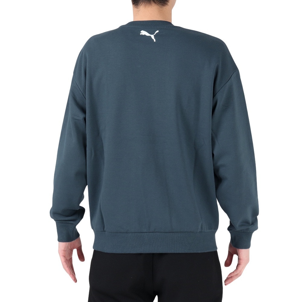 プーマ（PUMA）（メンズ）SUPER PUMA クルースウェット 674807 16 NVY
