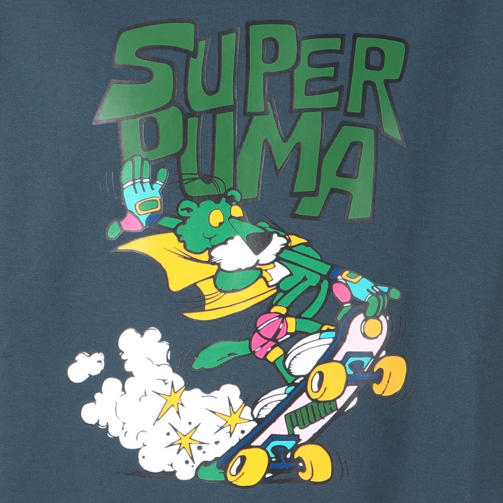 プーマ（PUMA）（メンズ）SUPER PUMA クルースウェット 674807 16 NVY