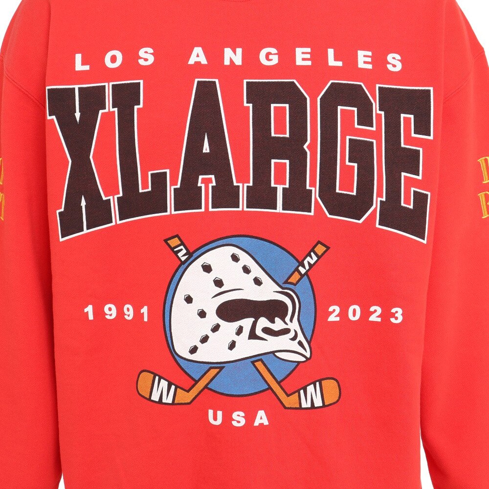 エクストララージ（XLARGE）（メンズ）HOCKEY クルーネック スウェット 101231012004-RED★★★