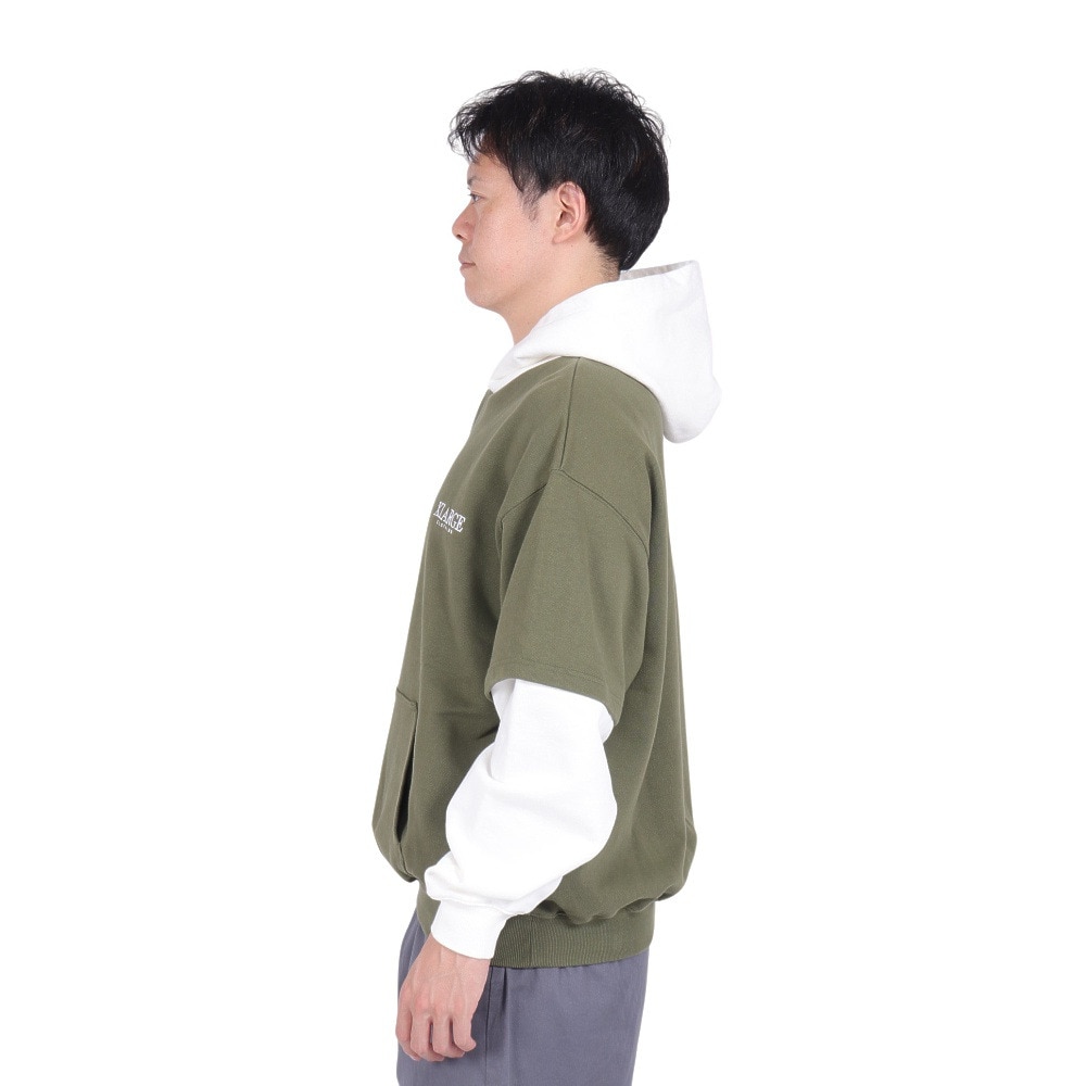エクストララージ（XLARGE）（メンズ）LAYERED HOODED SWEAT 101231012020-OLIVE