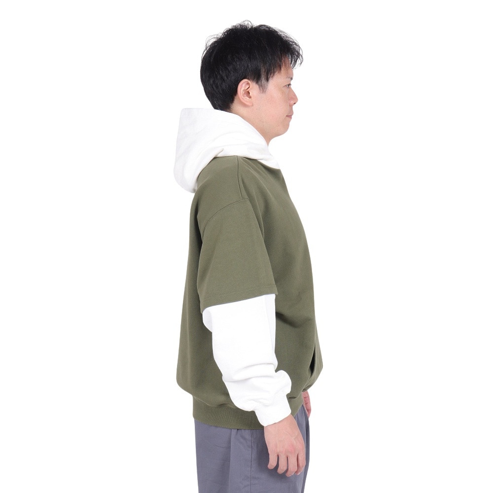 エクストララージ（XLARGE）（メンズ）LAYERED HOODED SWEAT 101231012020-OLIVE