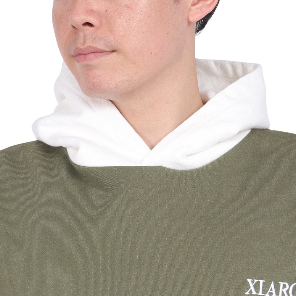 エクストララージ（XLARGE）（メンズ）LAYERED HOODED SWEAT 101231012020-OLIVE