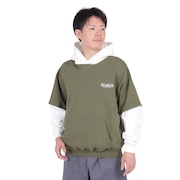 (メンズ)LAYERED HOODED SWEAT 101231012020-OLIVE
