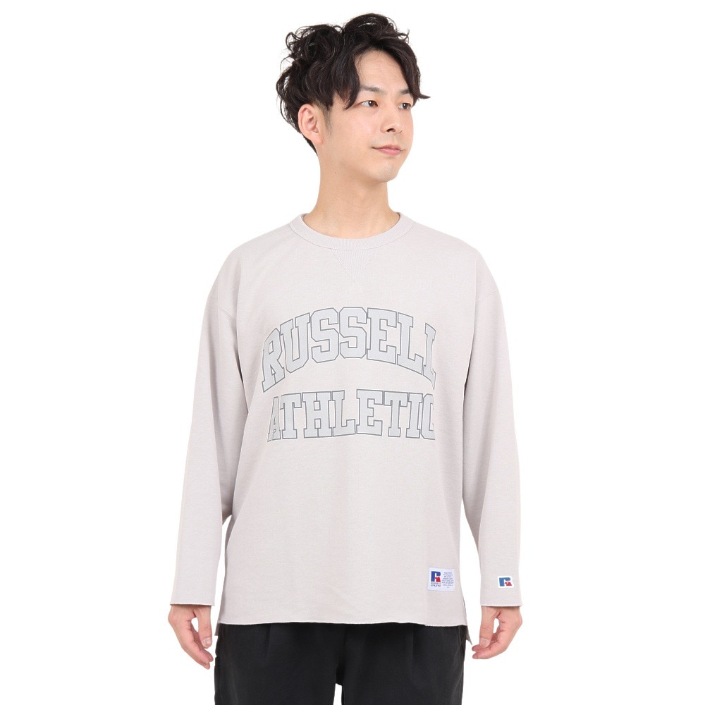ラッセル（RUSSELL）（メンズ）コットンライク カレッジロゴスウェット RBM23ES0002 GRY