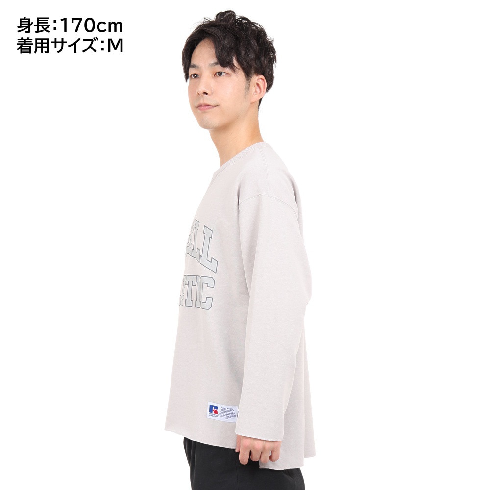 ラッセル（RUSSELL）（メンズ）コットンライク カレッジロゴスウェット RBM23ES0002 GRY