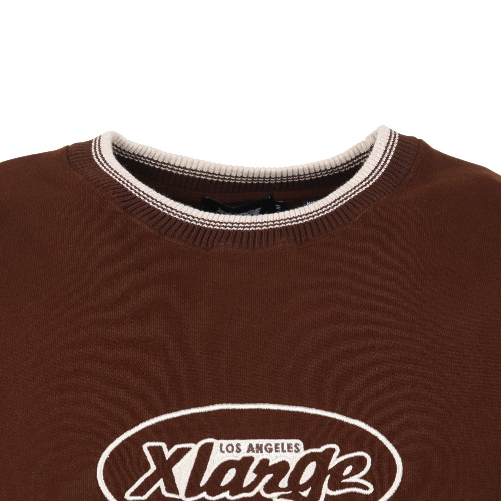 エクストララージ（XLARGE）（メンズ）スウェットシャツ メンズ レトロ クルーネック 101233012003-BROWN