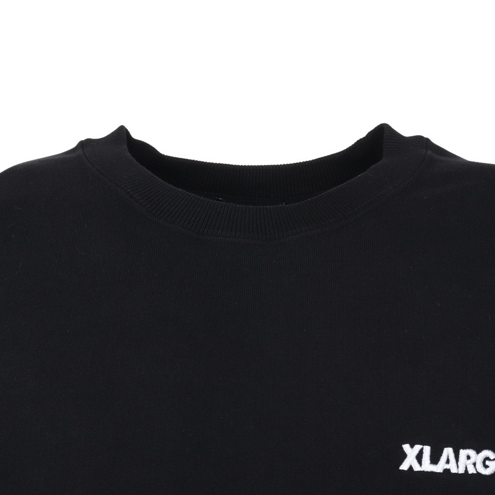 エクストララージ（メンズ）スウェット メンズ スタンダード ロゴ クルーネック 101233012006-BLACK