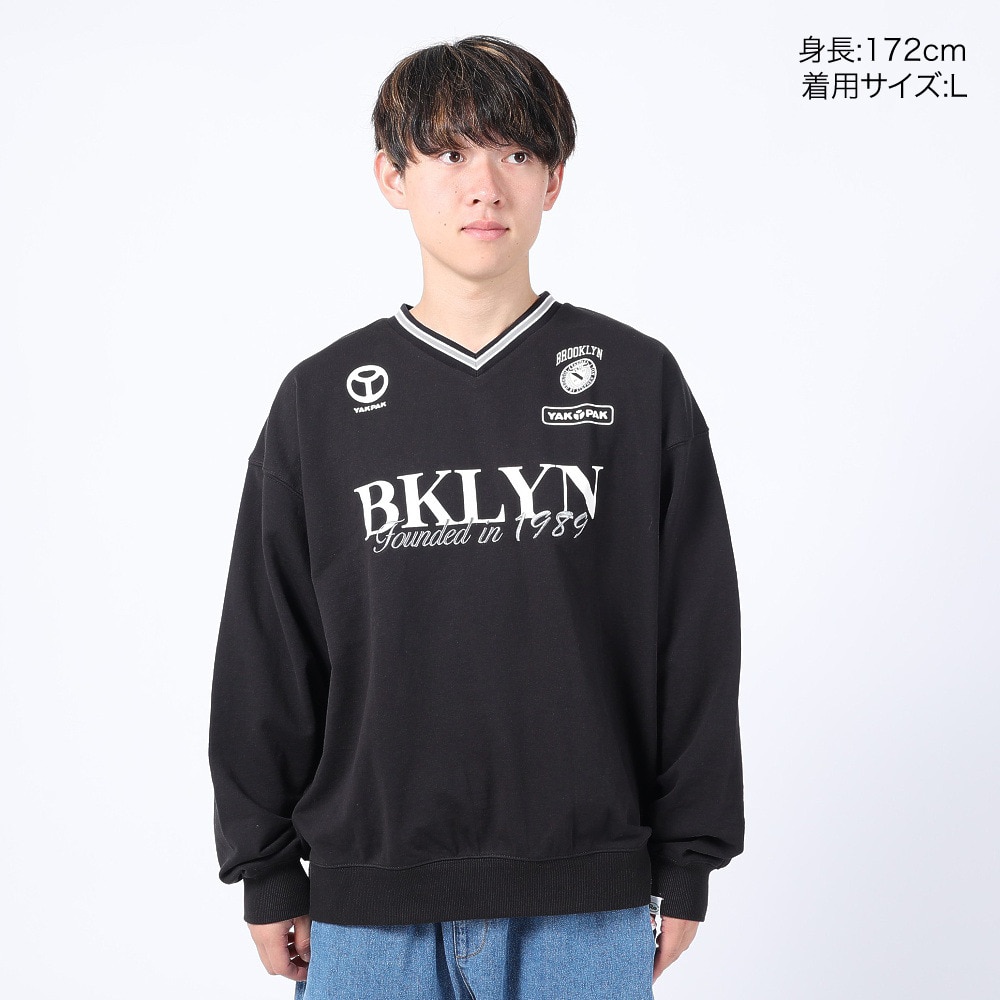 ヤックパック（YAK PAK）（メンズ）トレーナー メンズ ユニホーム Vネックプルオーバー 3710001-01 BLK
