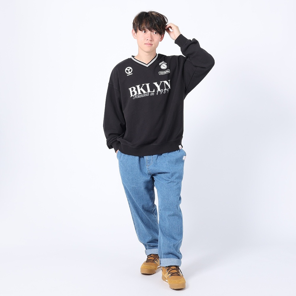 ヤックパック（YAK PAK）（メンズ）トレーナー メンズ ユニホーム Vネックプルオーバー 3710001-01 BLK