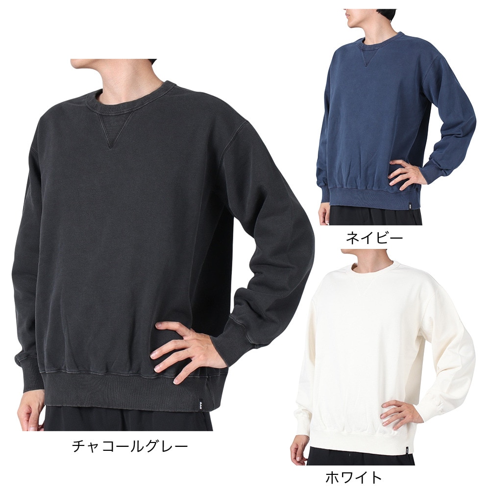 エスエーエス（S.A.S）（メンズ）ヘビー裏起毛 加工クルー トレーナー SAS2325810-17:CHARCOAL