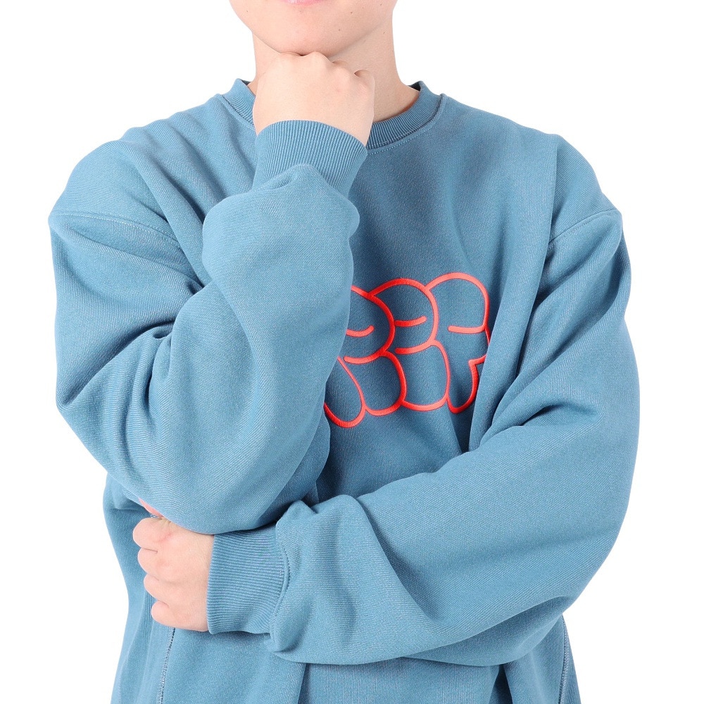 リーフ（REEF）（メンズ）ロゴ クルーネック スウエット RFPKM2302-B.GRY