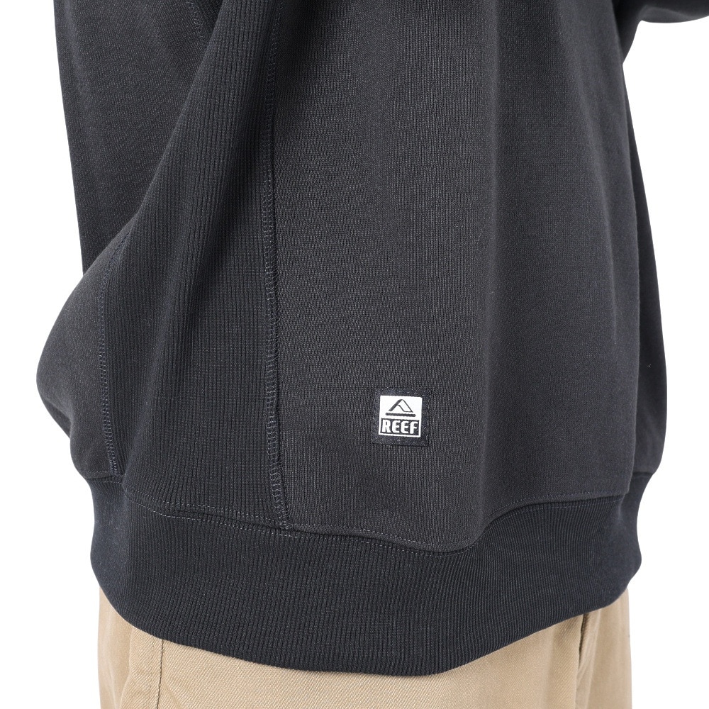 リーフ（REEF）（メンズ）ロゴ クルーネック スウエット RFPKM2302-BLK