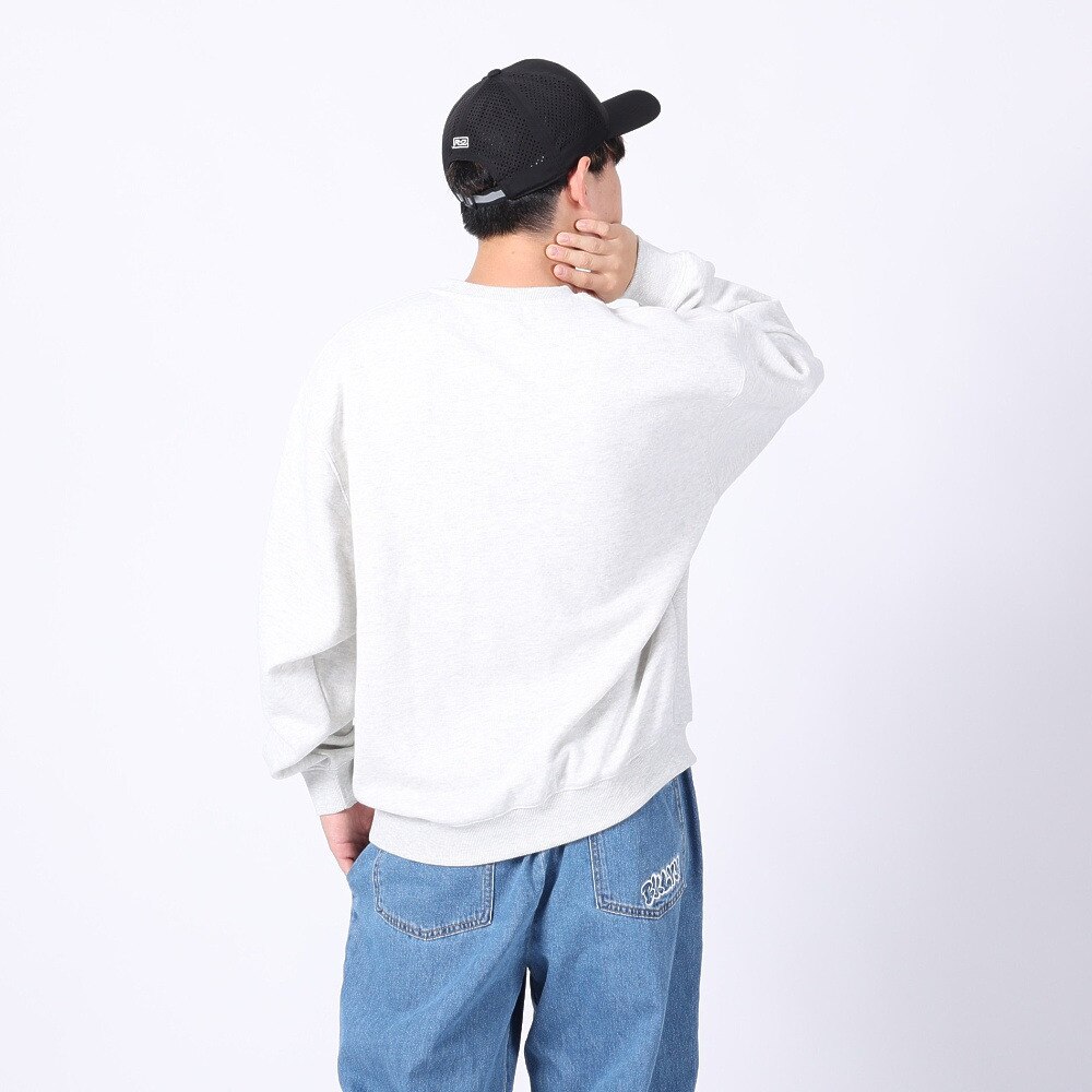 リーフ（REEF）（メンズ）ロゴ クルーネック スウエット RFPKM2302-H.GRY