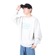 リーフ（REEF）（メンズ）ロゴ クルーネック スウエット RFPKM2302-H.GRY