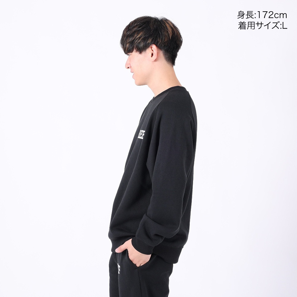 リーフ（REEF）（メンズ）ロゴ クルーネック スウエット RFSWM2301-BLK