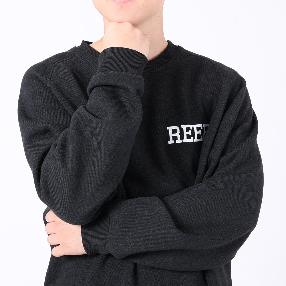 リーフ（REEF）（メンズ）ロゴ クルーネック スウエット RFSWM2301-BLK