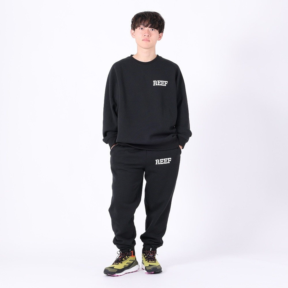 リーフ（REEF）（メンズ）ロゴ クルーネック スウエット RFSWM2301-BLK