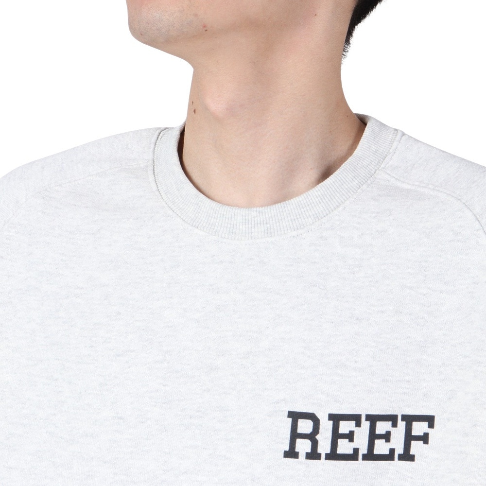 リーフ（REEF）（メンズ）ロゴ クルーネックスウェット RFSWM2301-H.GRY