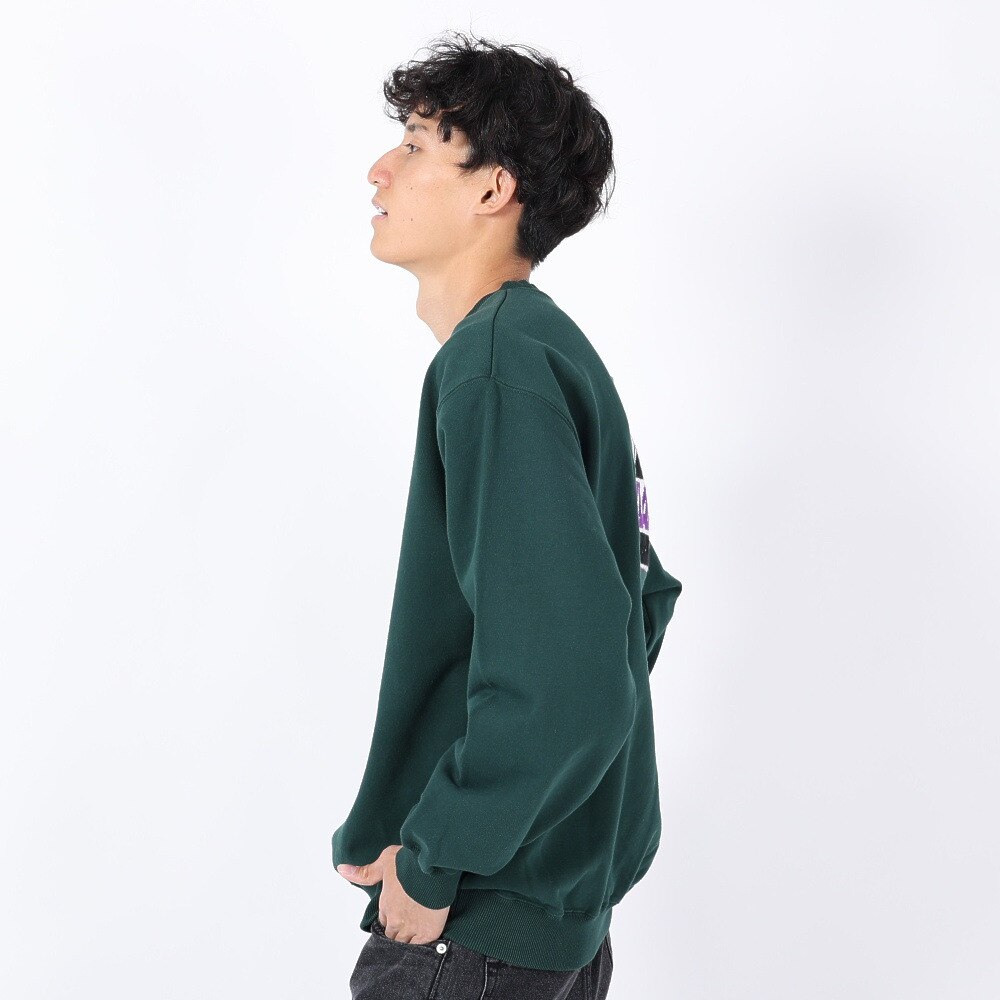 エクストララージ（メンズ）CHENILLE SLANTED OG クルーネックスウェット 101234012010-GREEN