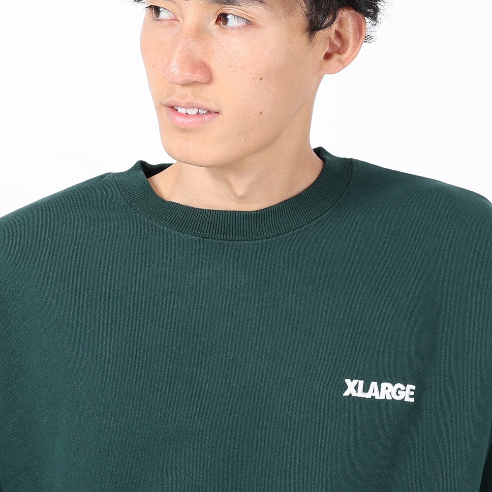 エクストララージ（メンズ）CHENILLE SLANTED OG クルーネックスウェット 101234012010-GREEN