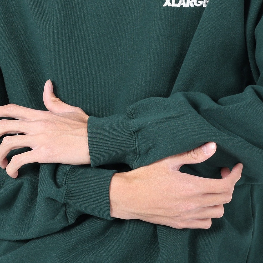 エクストララージ（メンズ）CHENILLE SLANTED OG クルーネックスウェット 101234012010-GREEN