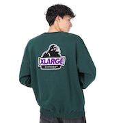 エクストララージ（XLARGE）（メンズ）CHENILLE SLANTED OG クルーネックスウェット 101234012010-GREEN