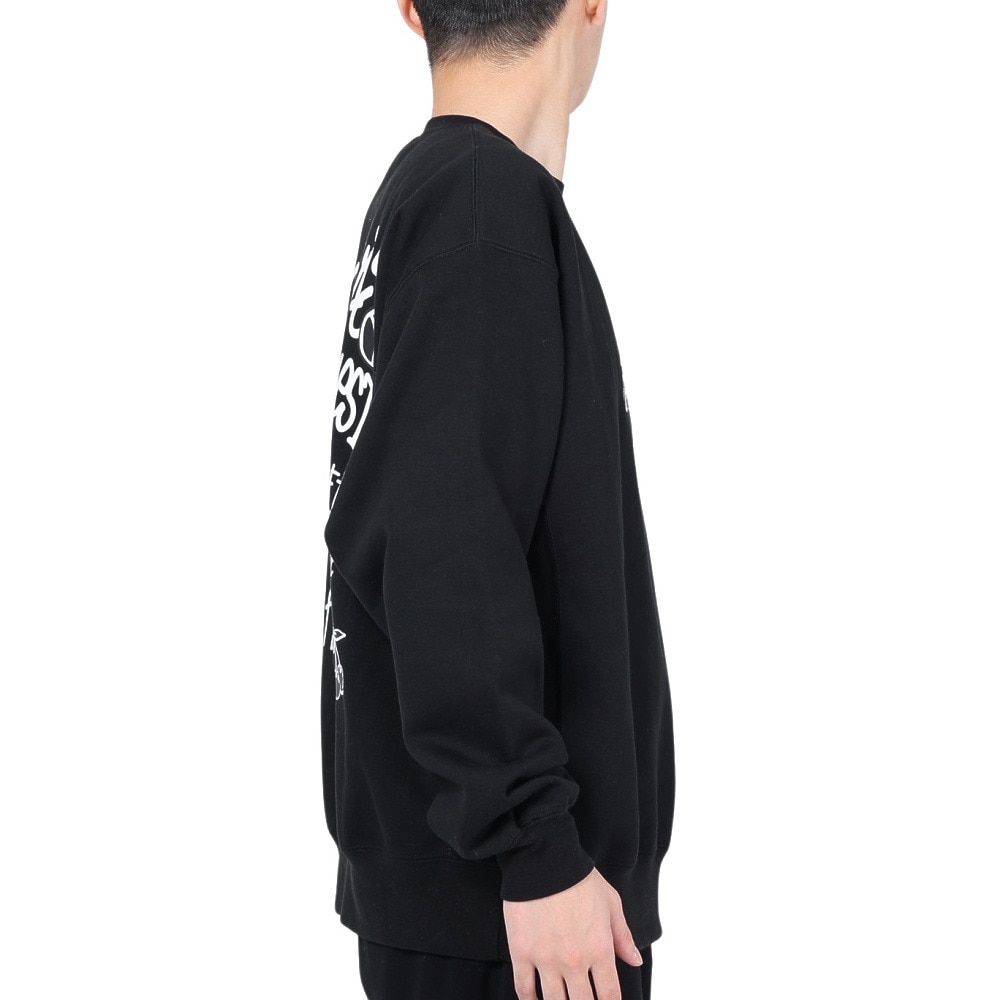ベンデイビス（BEN DAVIS）（メンズ）タギングロゴ クルーネック スウェット 24380005-01BLK