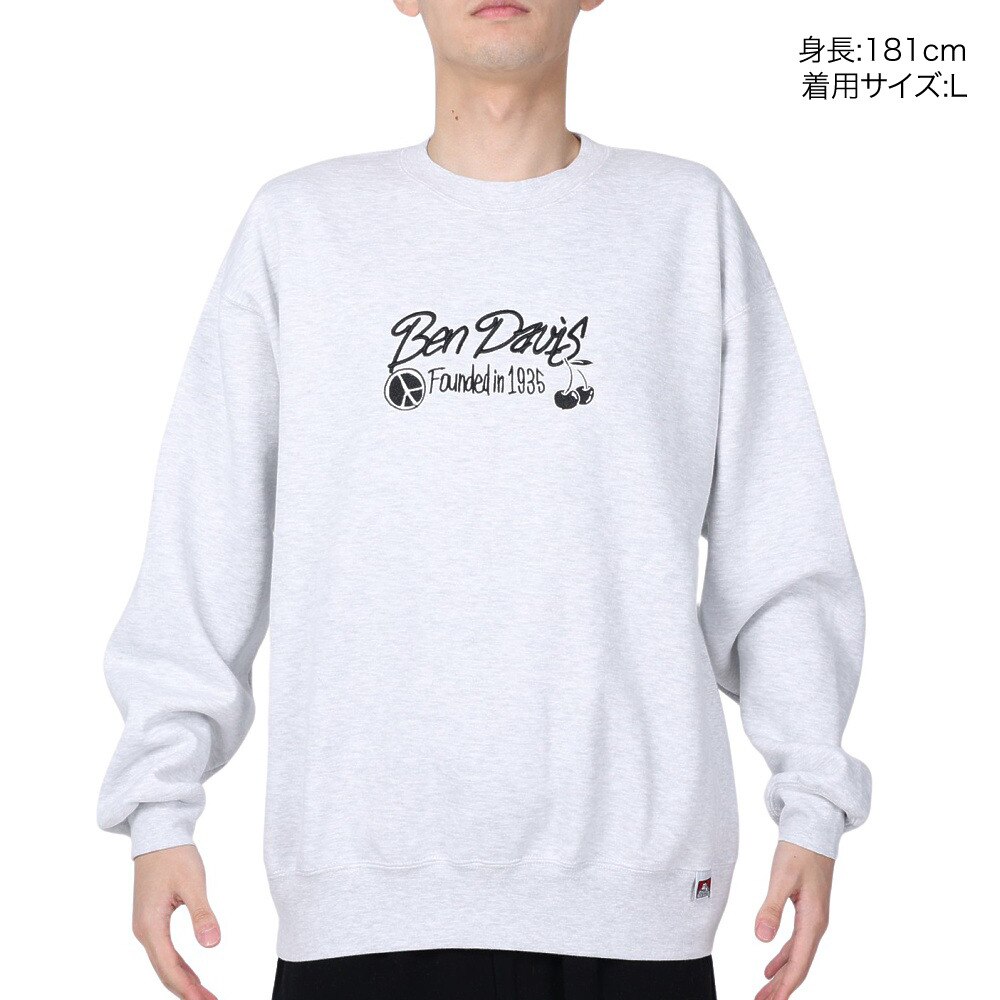 ベンデイビス（BEN DAVIS）（メンズ）タギングロゴ クルーネック スウェット 24380005-06OAT