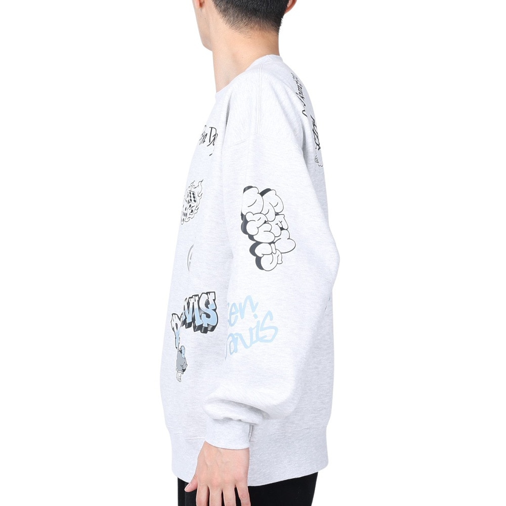 ベンデイビス（BEN DAVIS）（メンズ）SCRIBBLED クルーネック スウェット 24380006-06OAT