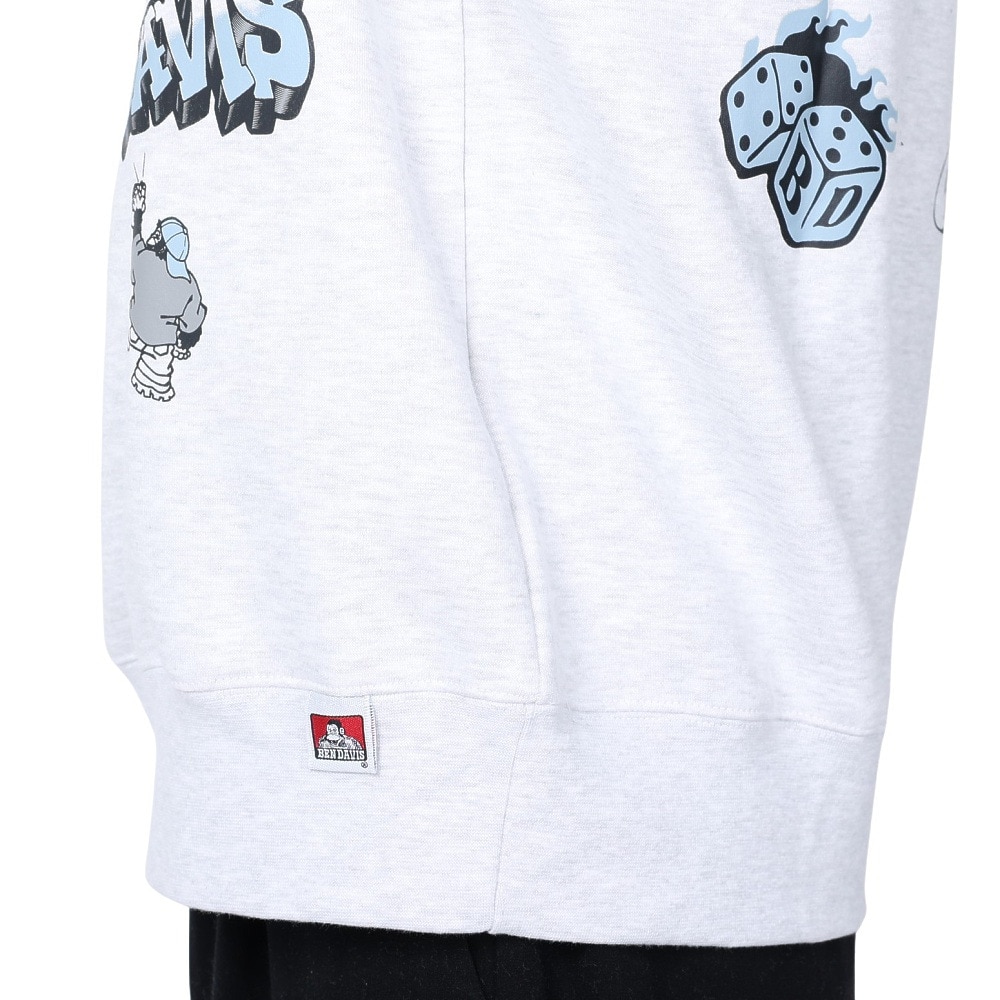 ベンデイビス（BEN DAVIS）（メンズ）SCRIBBLED クルーネック スウェット 24380006-06OAT