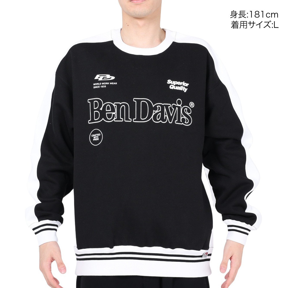 ベンデイビス（BEN DAVIS）（メンズ）プラクティス クルーネック スウェット 24380009-01BLK
