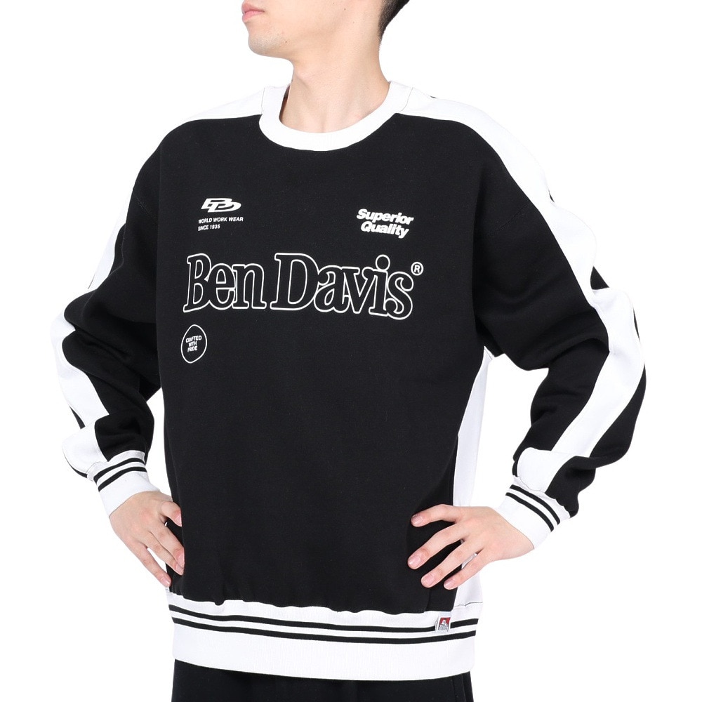 ベンデイビス（BEN DAVIS）（メンズ）プラクティス クルーネック スウェット 24380009-01BLK