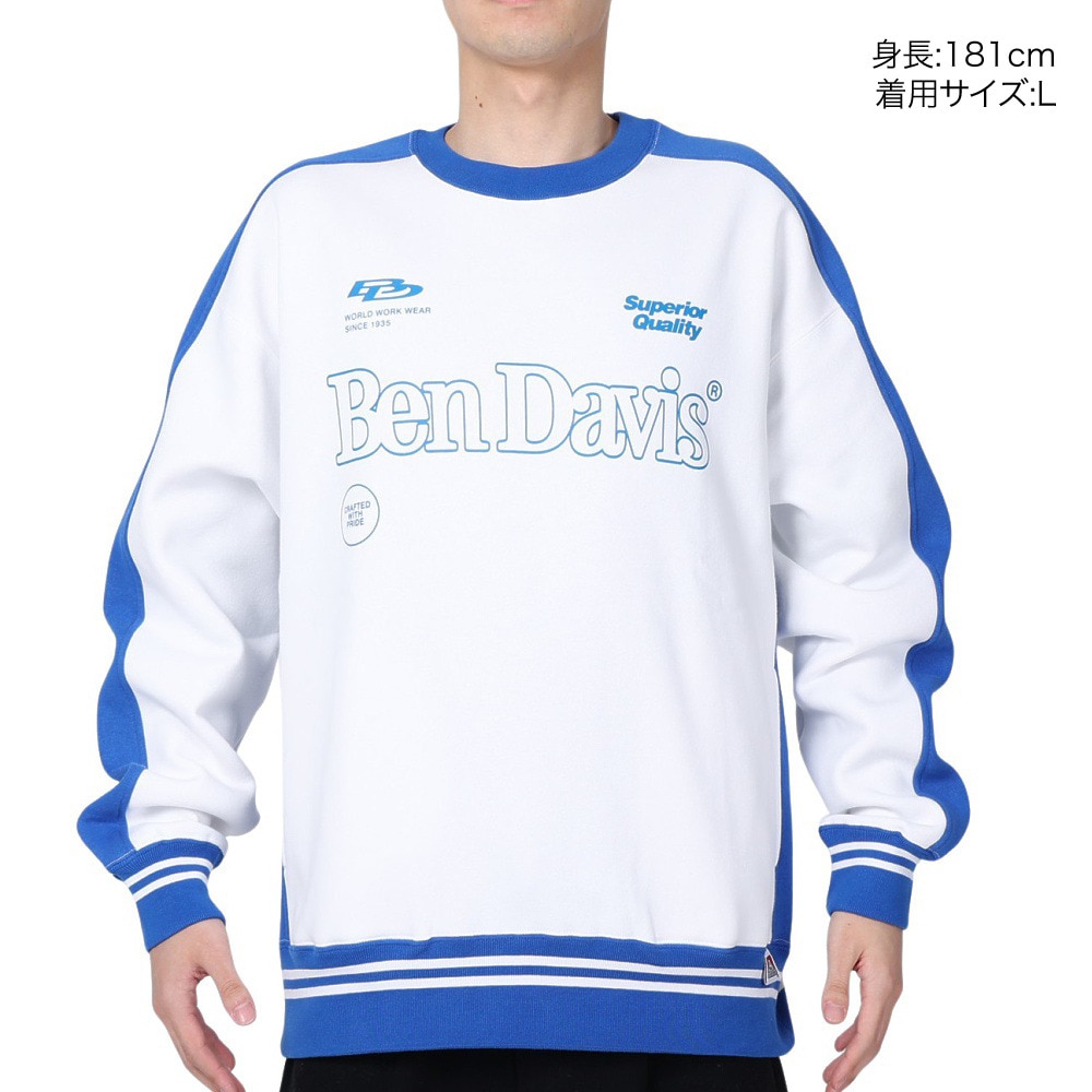 ベンデイビス（BEN DAVIS）（メンズ）プラクティス クルーネック スウェット 24380009-07WHT