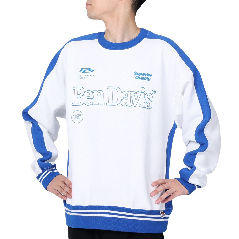 ベンデイビス（BEN DAVIS）（メンズ）プラクティス クルーネック スウェット 24380009-07WHT