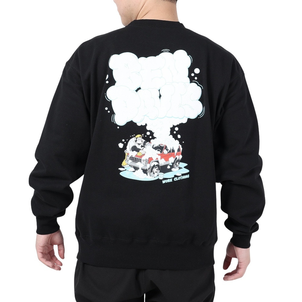 ベンデイビス（BEN DAVIS）（メンズ）WASHING A CAR クルーネック スウェット 24380014-01BLK