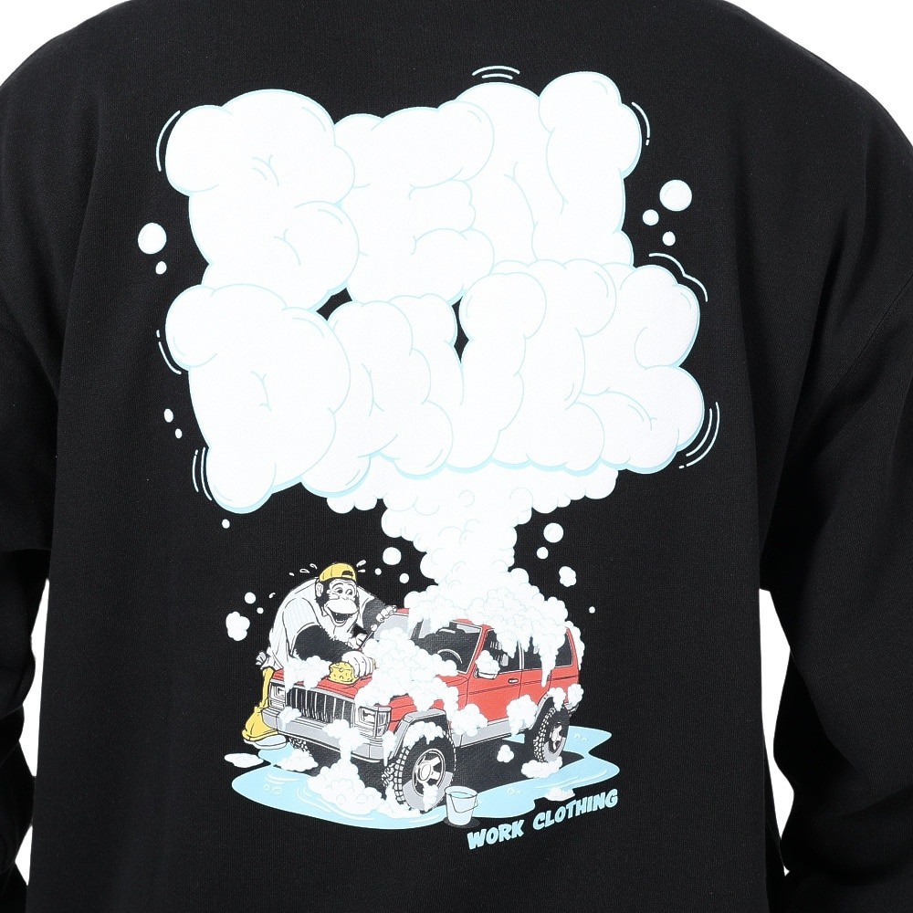 ベンデイビス（BEN DAVIS）（メンズ）WASHING A CAR クルーネック スウェット 24380014-01BLK