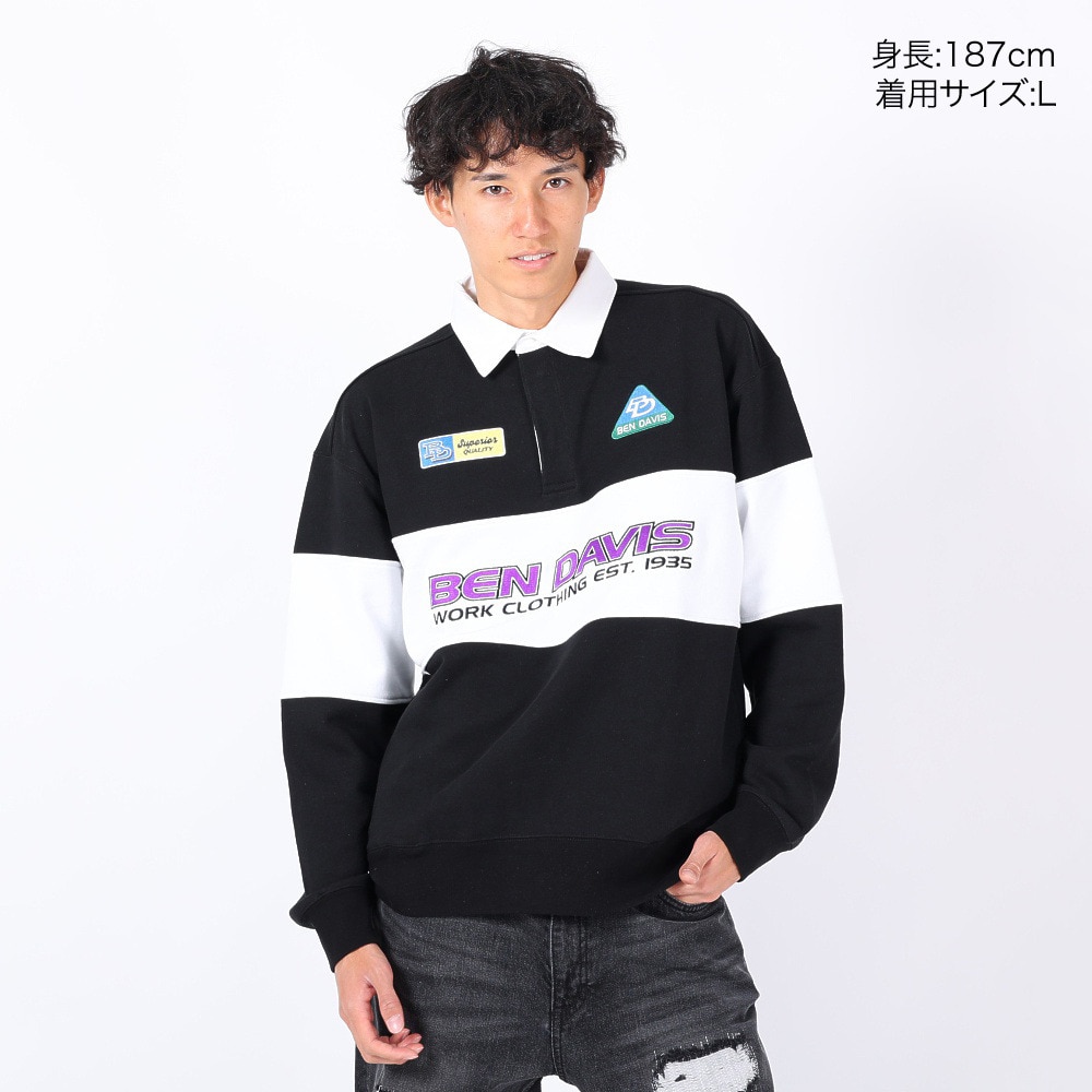 ベンデイビス（BEN DAVIS）（メンズ）RUGGERS スウェットシャツ 24380018-01BLK