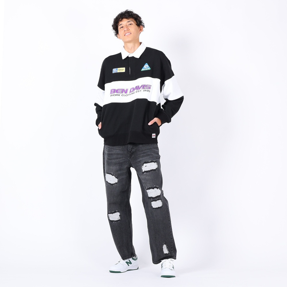 ベンデイビス（BEN DAVIS）（メンズ）RUGGERS スウェットシャツ 24380018-01BLK