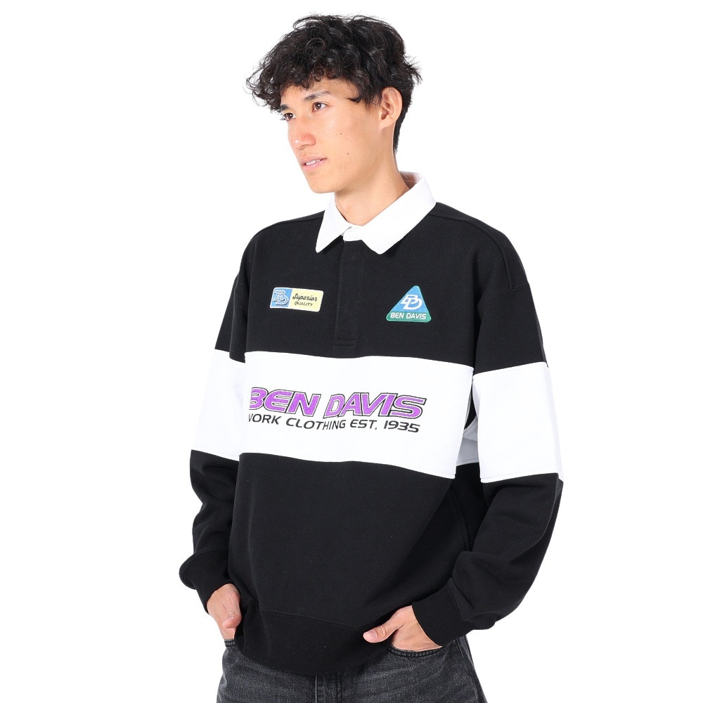ベンデイビス（BEN DAVIS）（メンズ）RUGGERS スウェットシャツ 24380018-01BLK
