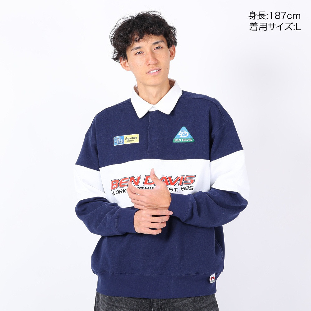 ベンデイビス（BEN DAVIS）（メンズ）RUGGERS スウェットシャツ 24380018-60NAV