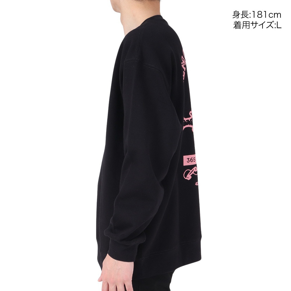 マナスタッシュ（MANASTASH）（メンズ）CiTee スウェット サーモン 792-3232010 BLACK