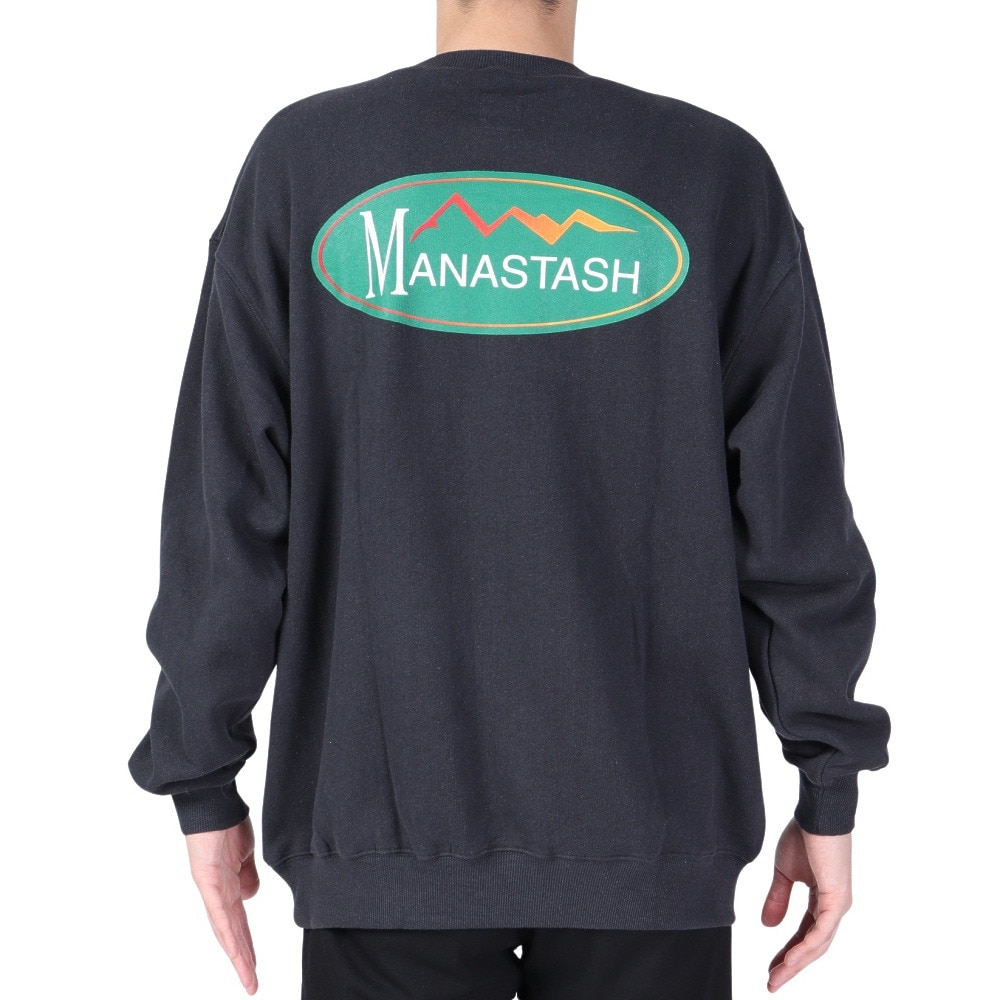 マナスタッシュ（MANASTASH）（メンズ）カスケードスウェット オリジナルロゴ 792-3232012 BLACK