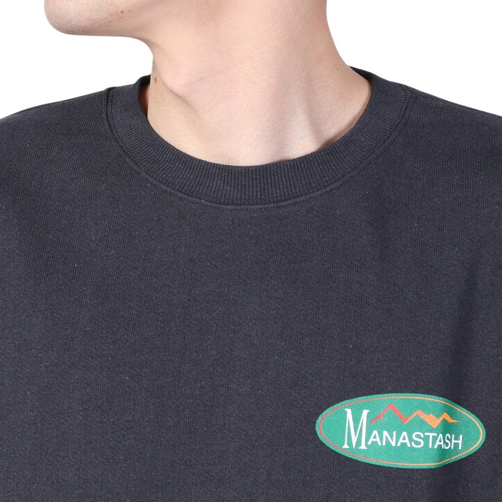 マナスタッシュ（MANASTASH）（メンズ）カスケードスウェット オリジナルロゴ 792-3232012 BLACK