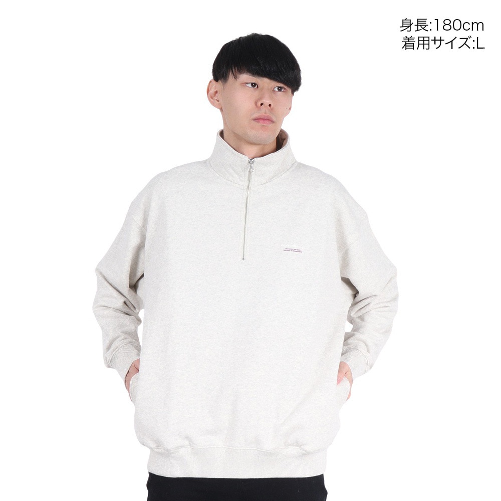 WASSUP（WASSUP）（メンズ）ハーフジップ クルーネックスウェットシャツ 2321-11113-01505
