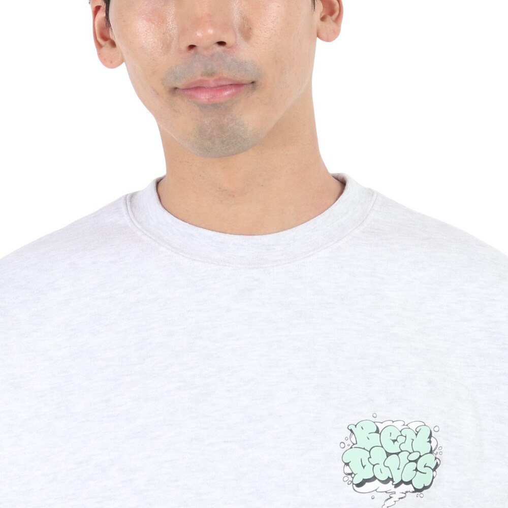 BEN DAVIS（メンズ）スモークロゴトレーナー 23780063-WHT