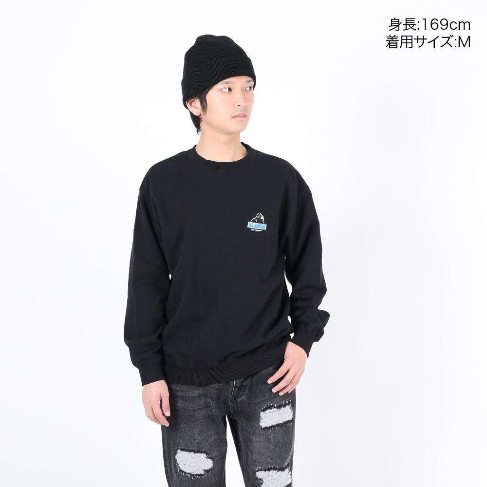 エクストララージ（XLARGE）（メンズ）SLANTED OG クルーネックスウェットシャツ 101241012002-BLACK