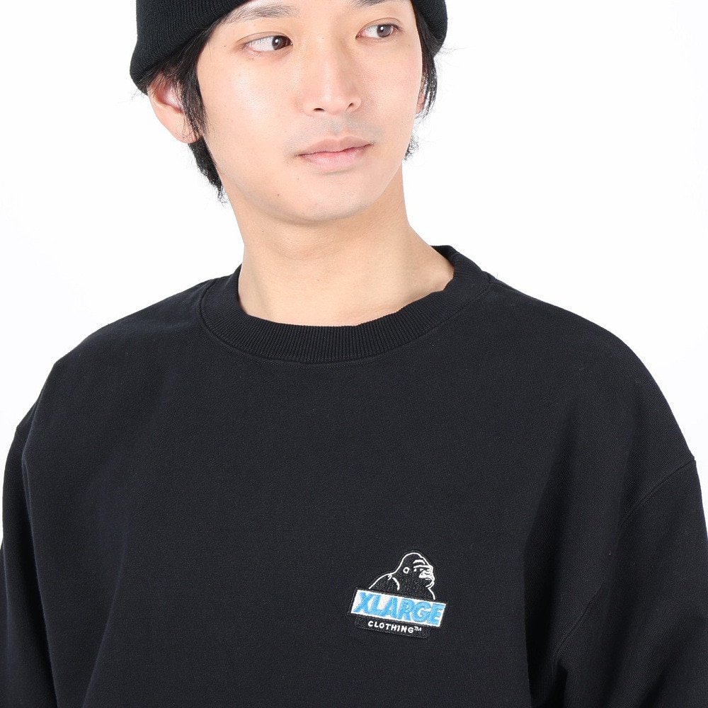 エクストララージ（XLARGE）（メンズ）SLANTED OG クルーネックスウェットシャツ 101241012002-BLACK
