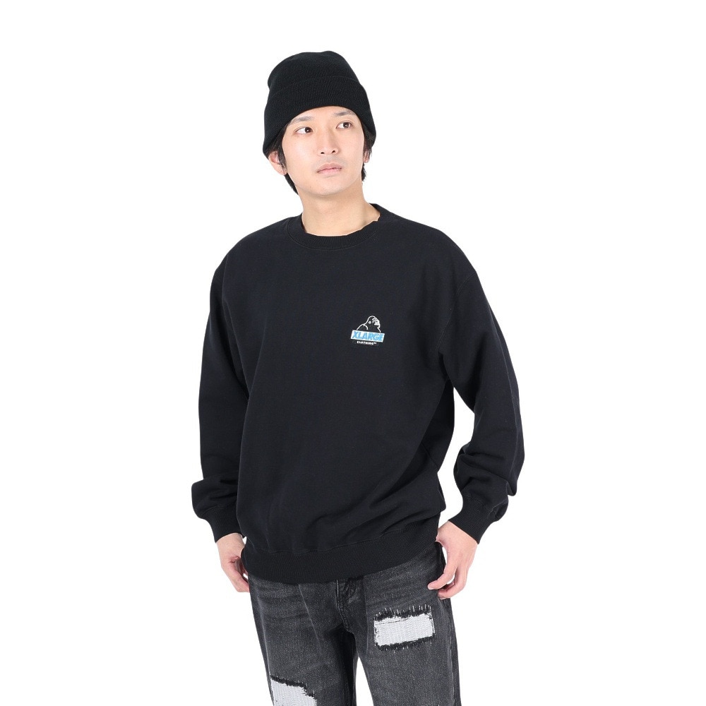 エクストララージ（XLARGE）（メンズ）SLANTED OG クルーネックスウェットシャツ 101241012002-BLACK