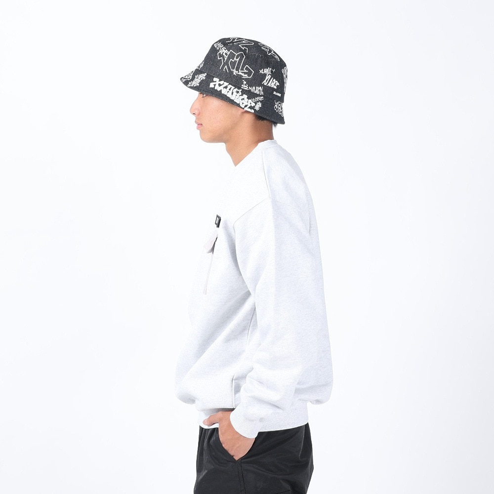 エクストララージ（XLARGE）（メンズ）ミリタリーポケット クルーネックスウェット 101241012013-ASH