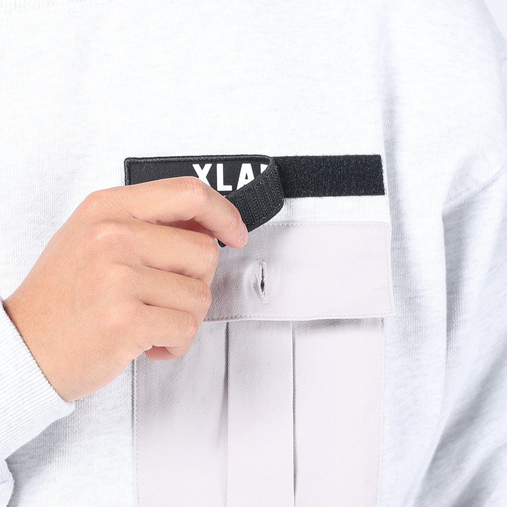 エクストララージ（XLARGE）（メンズ）ミリタリーポケット クルーネックスウェット 101241012013-ASH